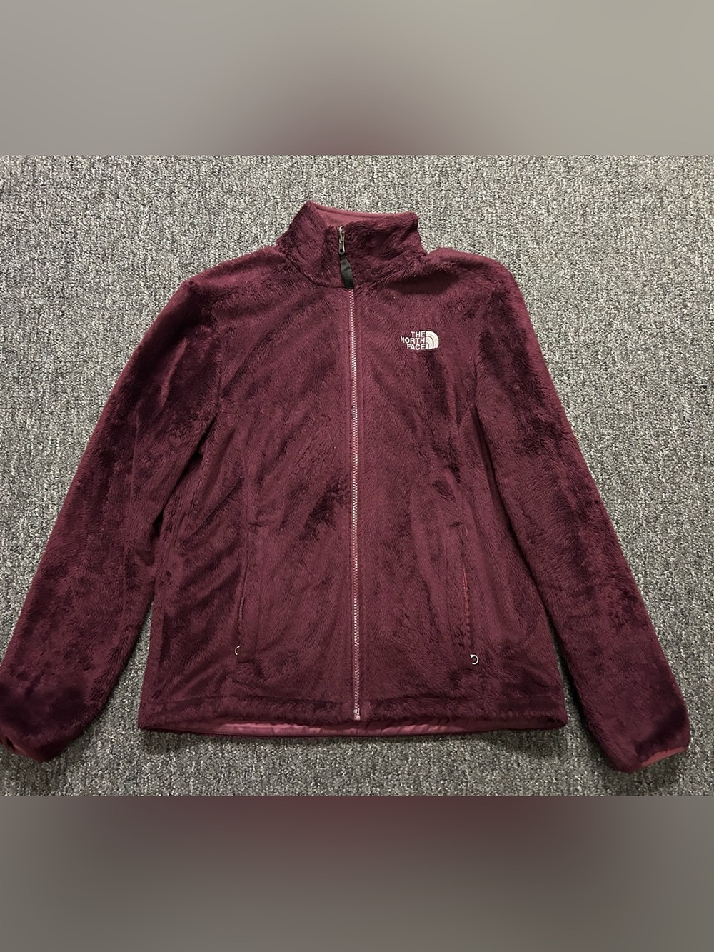 Women’s The North Face Full Zip Fleece Jacket Sz M Medium Plum Maroon